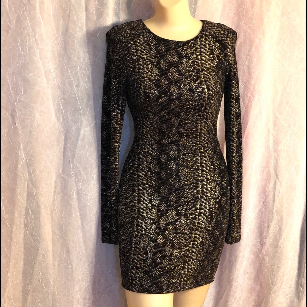 Bebe metallic snake dress